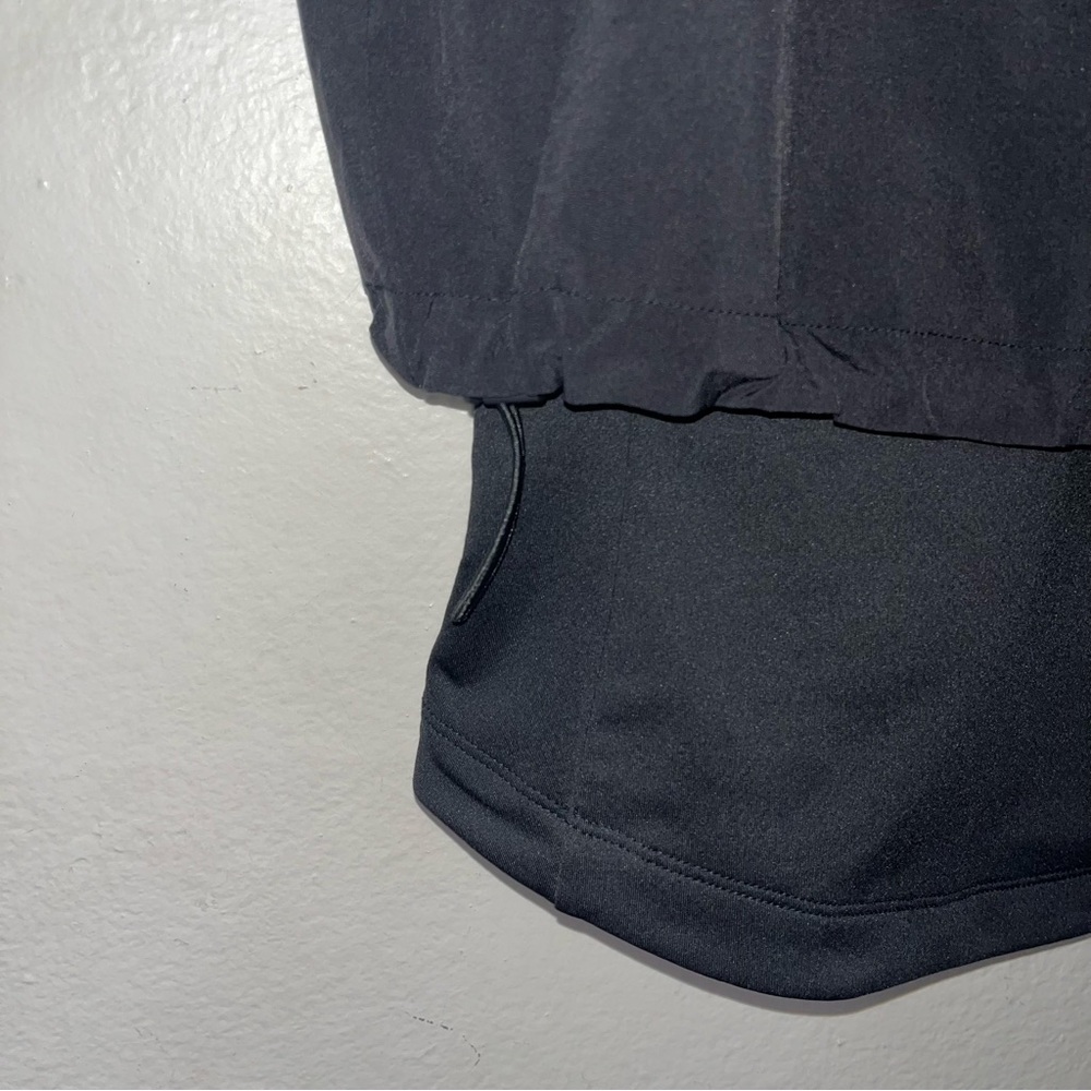 Athleta Whistler Hybrid Top Sz L Mock Neck Layered Long Sleeve Performance Black - Picture 7 of 11